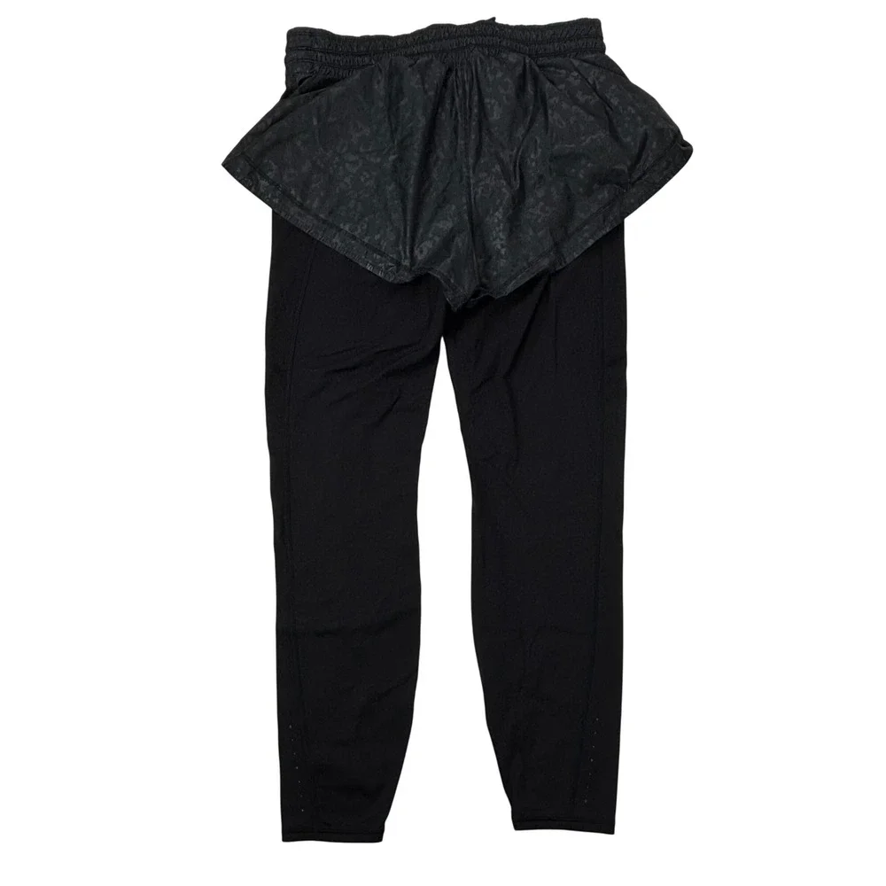 Athleta Rainier 2‎ In 1 Tight Leggings Shorts Overlays Womens SP Small Petite